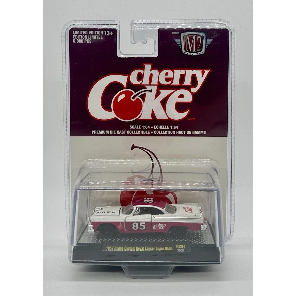M2 Machines Cherry Coke 1957 Dodge Custom Royal Lancer D500 1:64 NEW